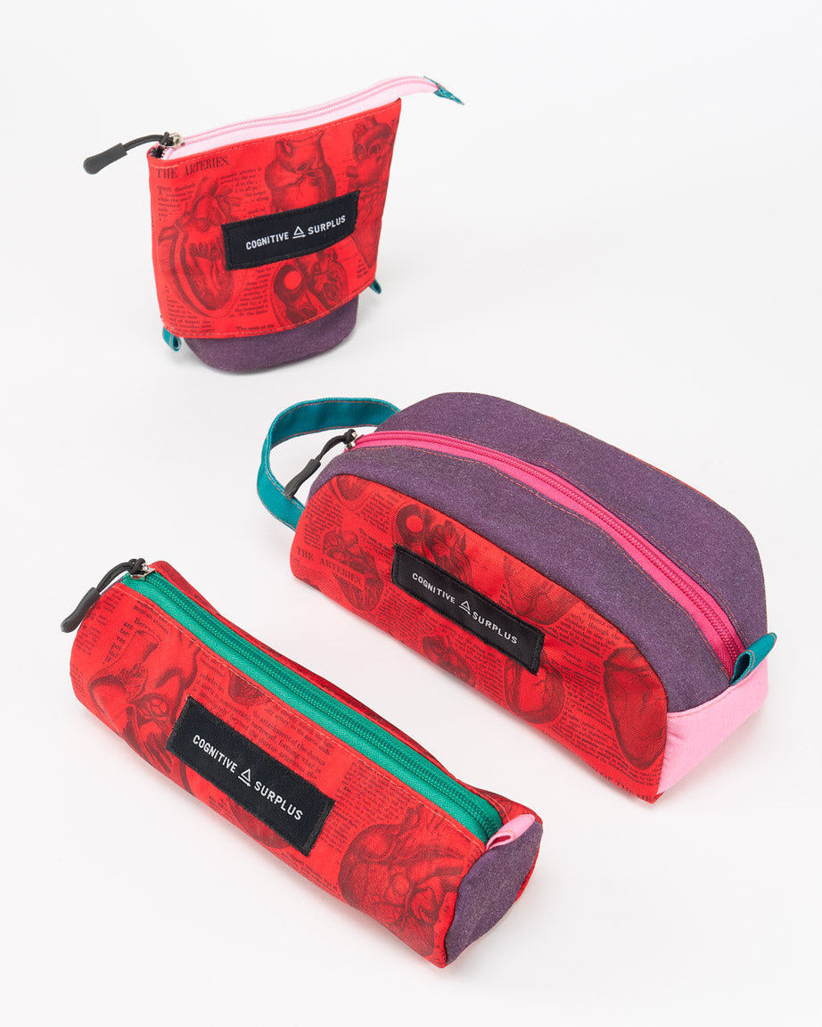 Anatomical Heart Zipper Bags