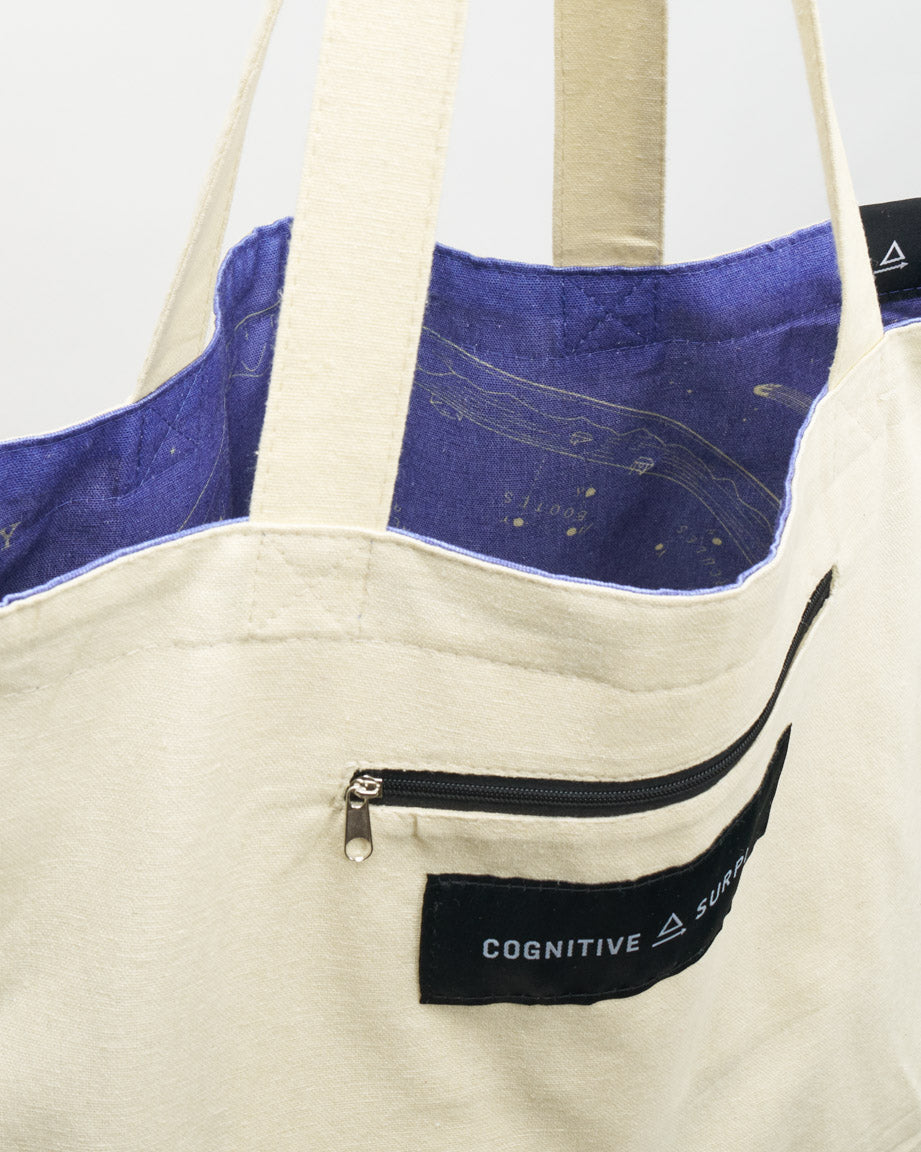 Star Chart Canvas Shoulder Tote