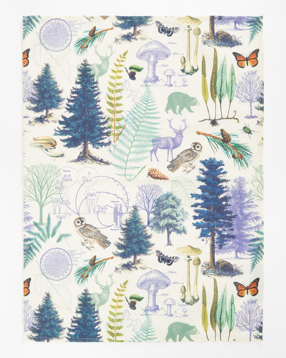 Woodland Forest Tea Towel