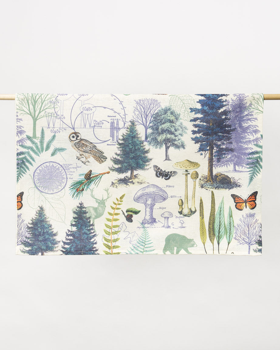 Woodland Forest Tea Towel