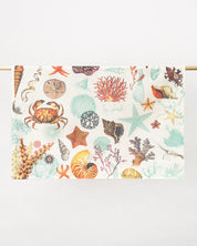 Shallow Seas Printed Tea Towel