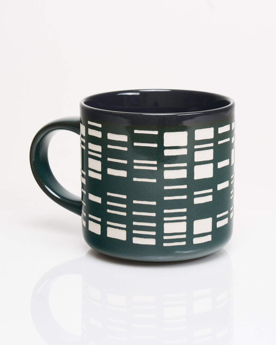 Gel Electrophoresis Hand Carved 450 mL Ceramic Mug