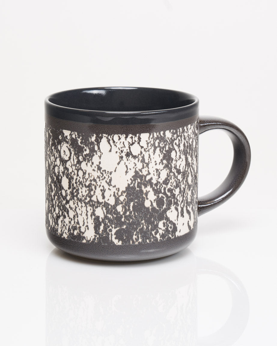 Lunar Surface Hand Carved 450 mL Ceramic Mug