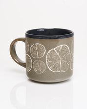 Tree Rings Hand Carved 450 mL Ceramic Mug