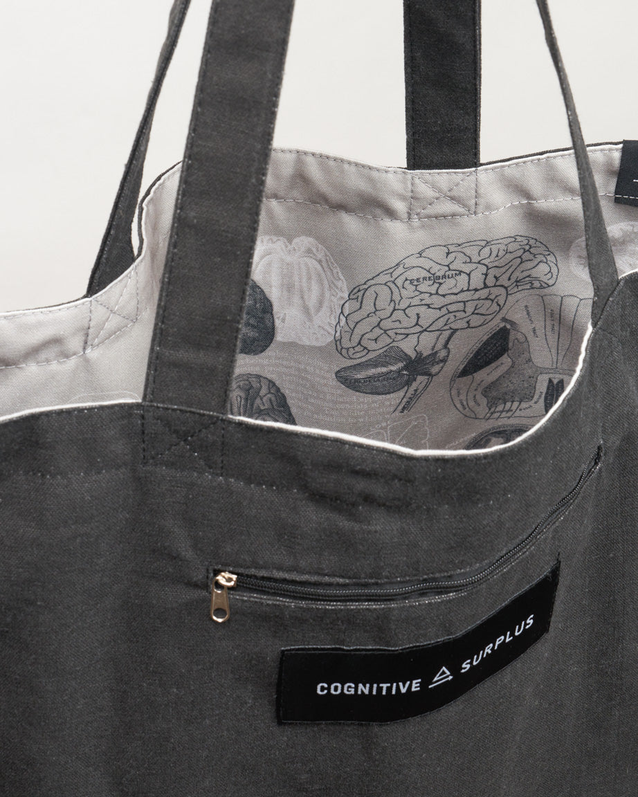 Brain Anatomy Canvas Shoulder Tote