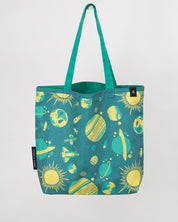 Retro Space Canvas Tote Bag