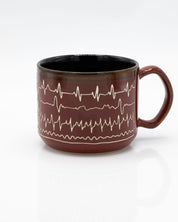 Heartbeat Hand Carved 450 mL Ceramic Mug