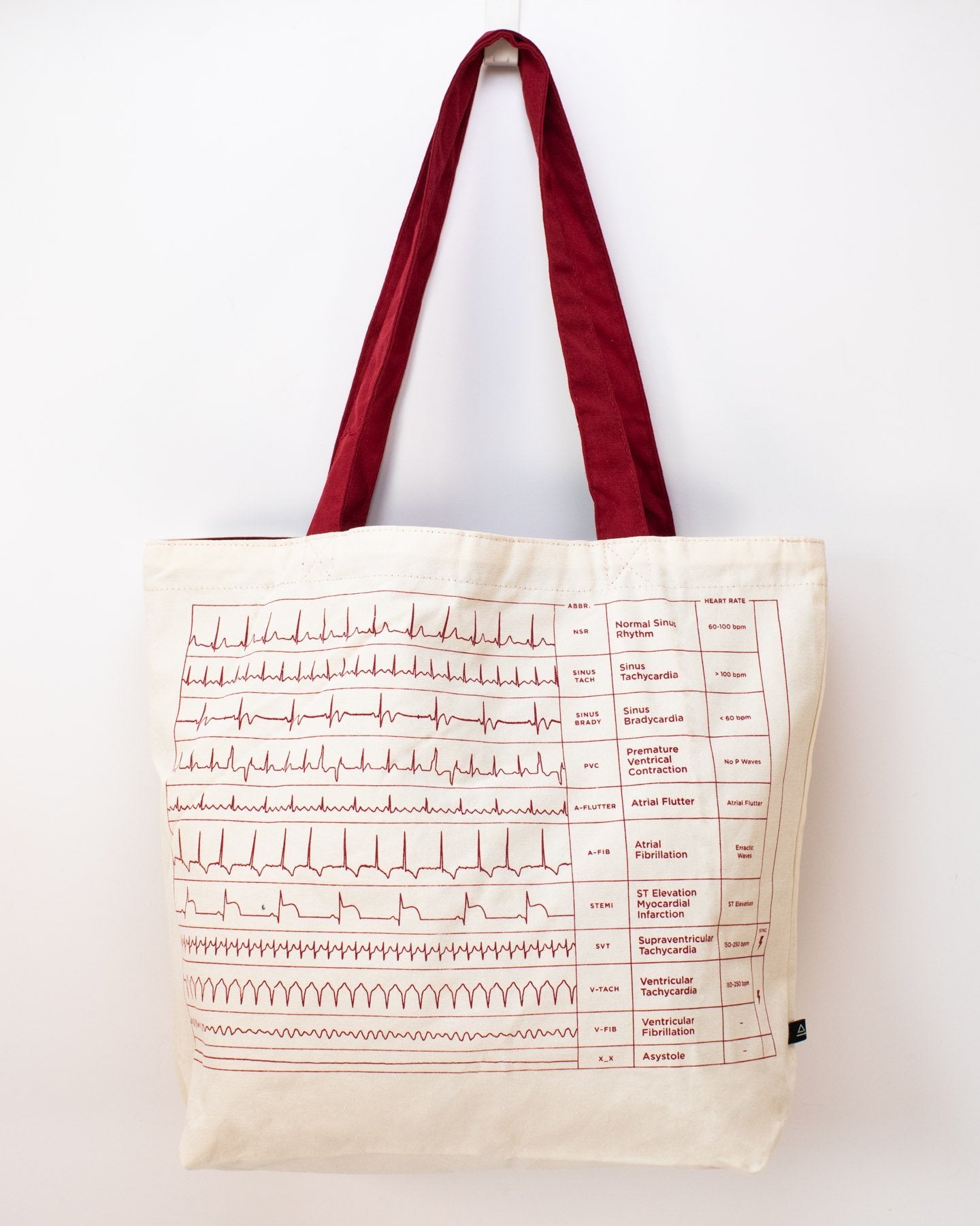 Heartbeat Canvas Shoulder Tote