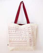 Heartbeat Canvas Shoulder Tote