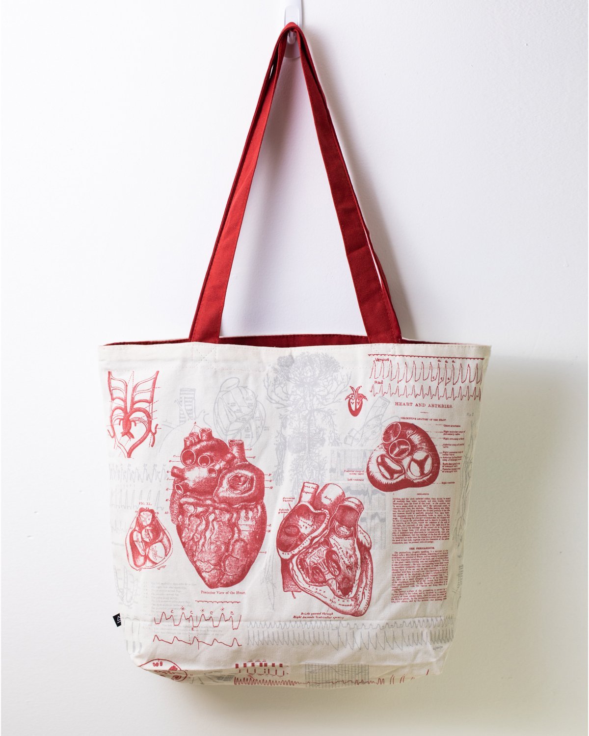 Anatomical Heart Canvas Shoulder Tote - Cognitive Surplus