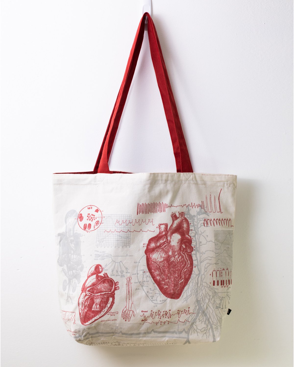 Anatomical Heart Canvas Shoulder Tote - Cognitive Surplus