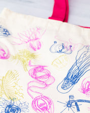 Jellyfish Canvas Shoulder Tote