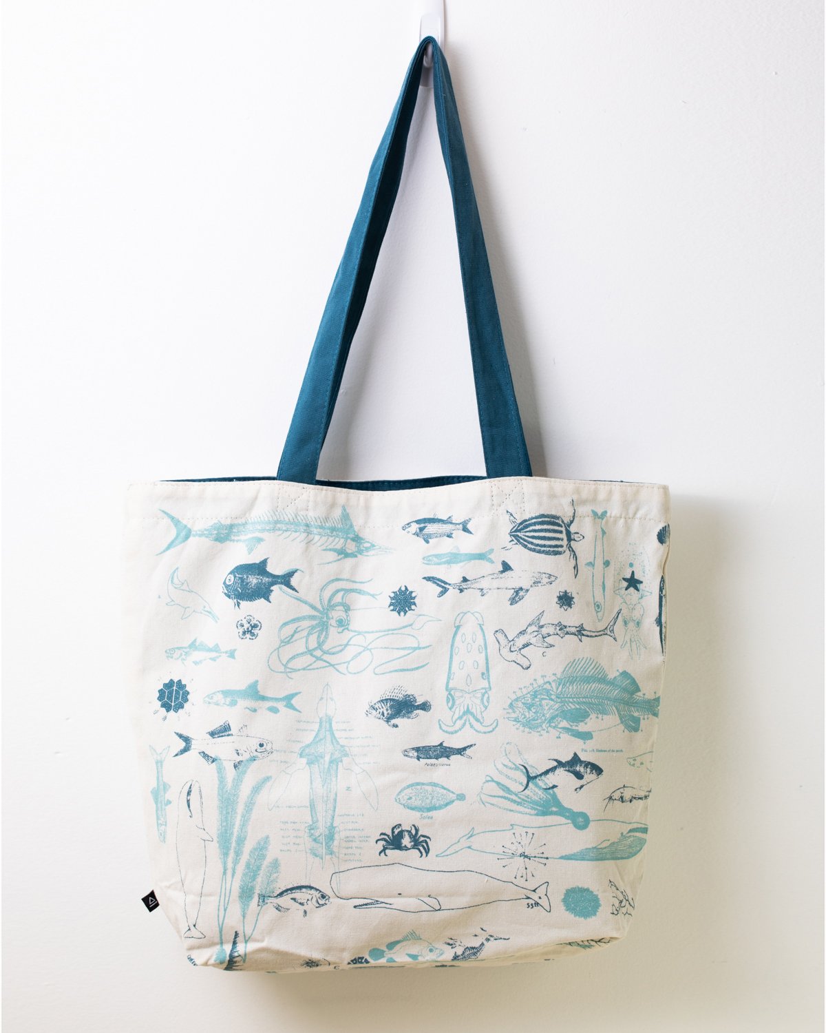 Marine Life Canvas Shoulder Tote