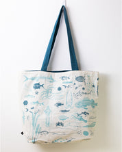 Marine Life Canvas Shoulder Tote