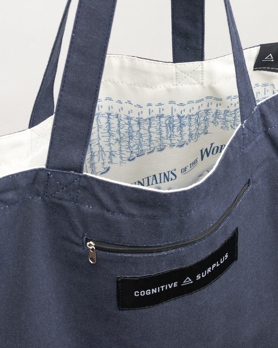 Rivers & Mountains Canvas Shoulder Tote