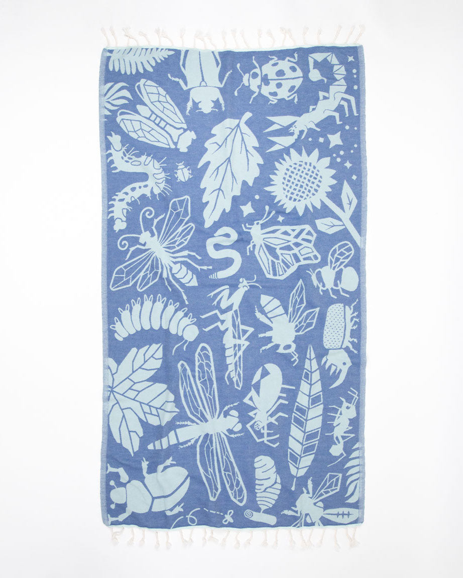 Garden Friends: Entomology Turkish Towel