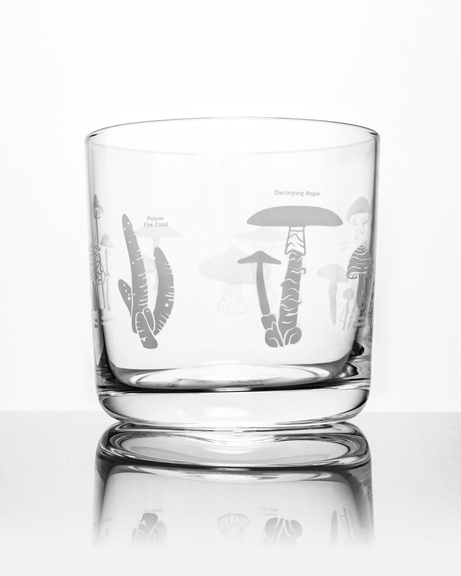 Poisonous Mushrooms Whiskey Glass