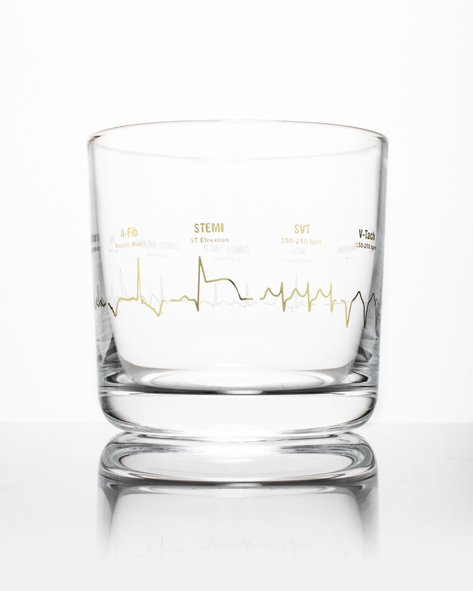 Heartbeat Whiskey Glass