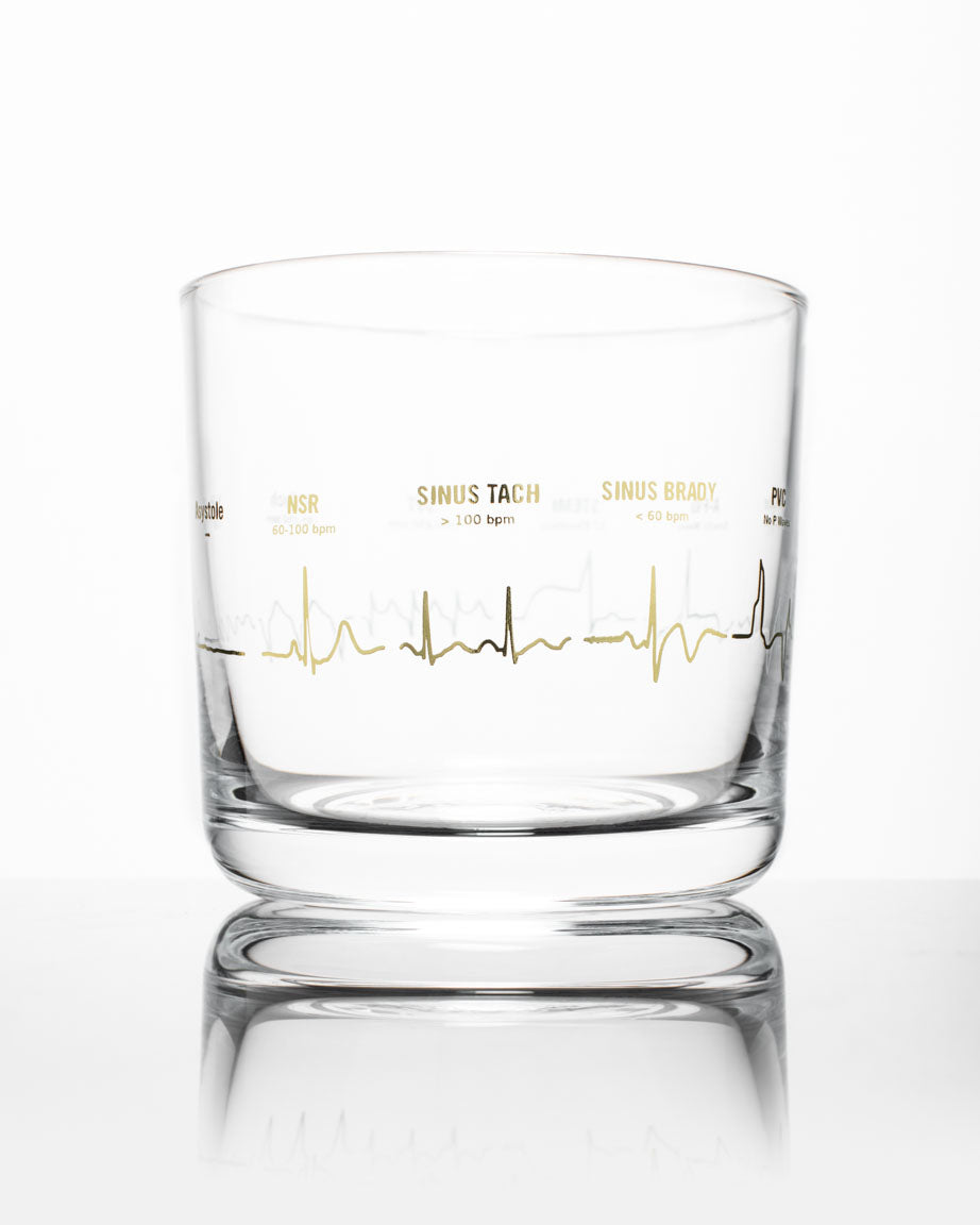 Heartbeat Whiskey Glass