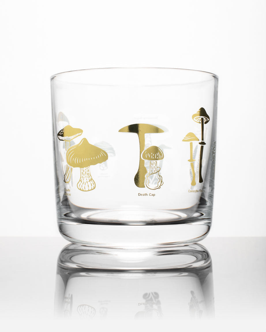 Poisonous Mushrooms Whiskey Glass