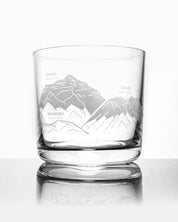 Mountain Peaks of the World Whiskey Glass