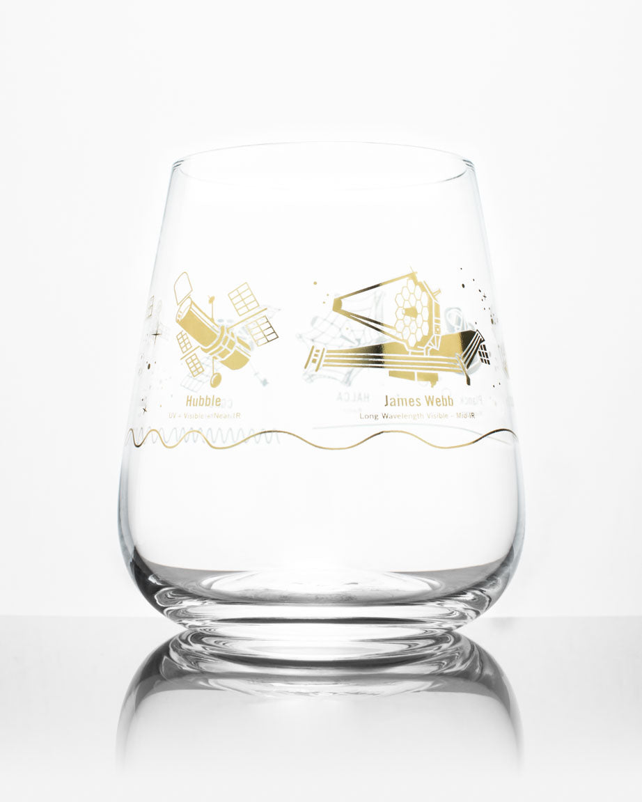 Space Telescopes Wine Glass