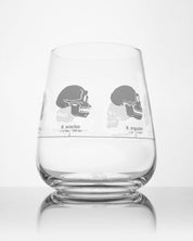 Hominid Skulls Wine Glass